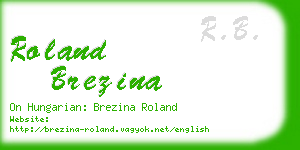 roland brezina business card